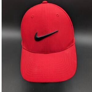 Nike Hat Cap Mens Red Strap Back Moisture Wicking Legacy91 Dri-Fit Golf Athletic